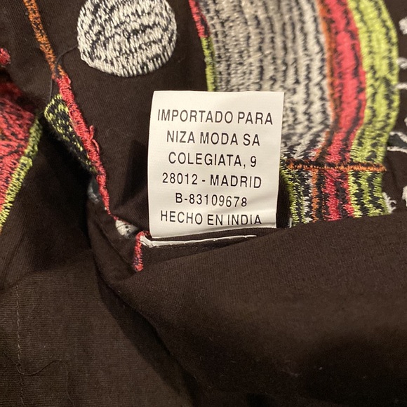 Niza Moda - Madrid, Spain - Brown Skirt, Embroidered Graphic Hem Design - EUC, M - Picture 11 of 11